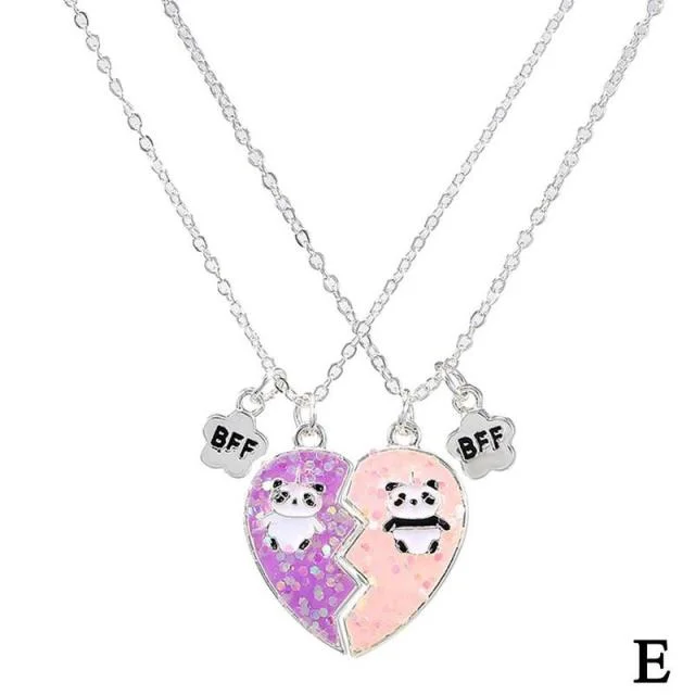 Buzzdaisy New Cute Colorful Raccoon Shape Pendant Chain Gift Best Bff Friend With magnet