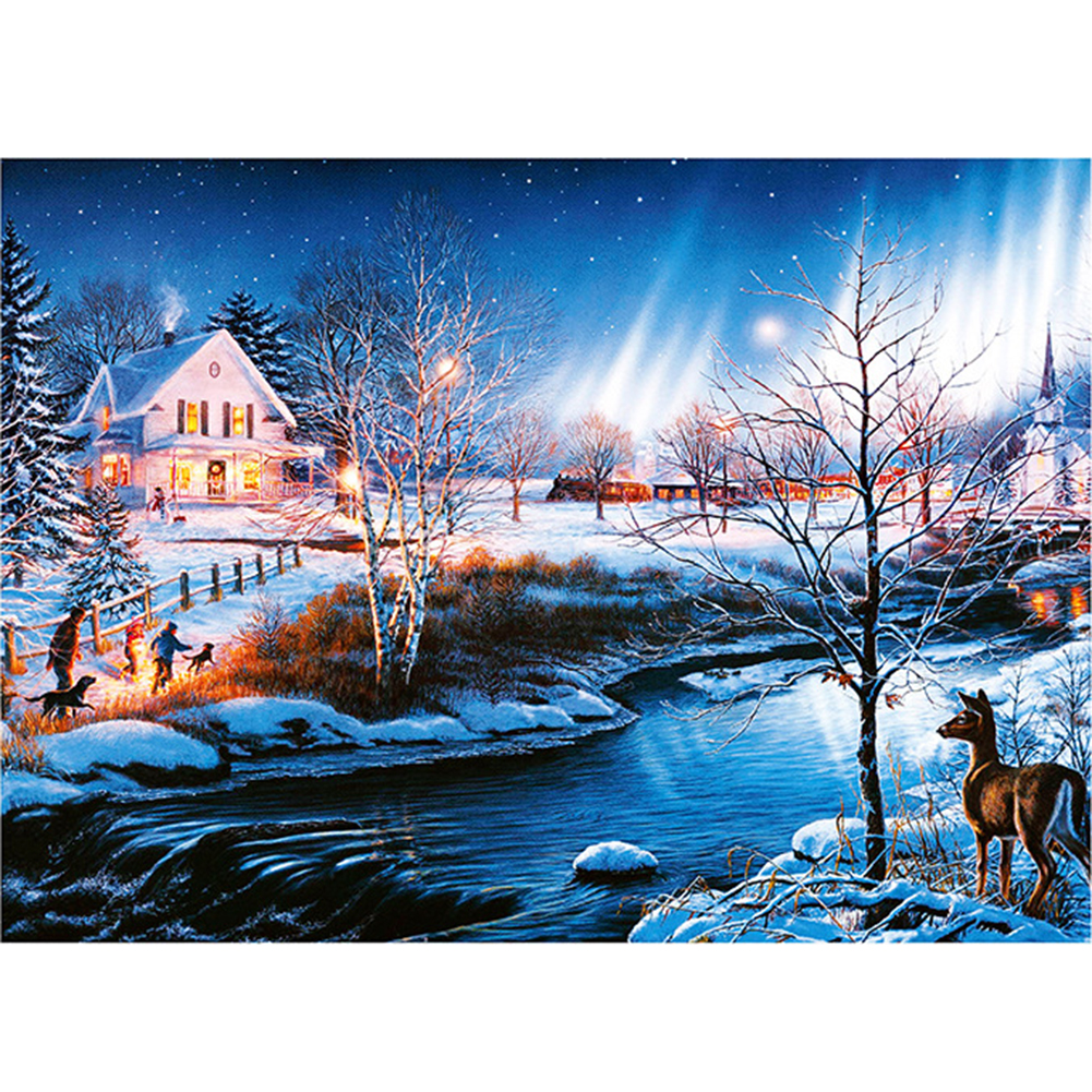 

Snow Night Aurora - 1000 Pieces Jigsaw Puzzle, 501 Original