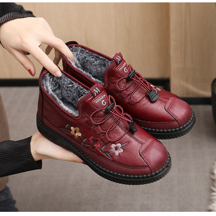 Comelyy Warm velvet cotton shoes and boots, anti-slip, waterproof and thickened snow boots mumuwear