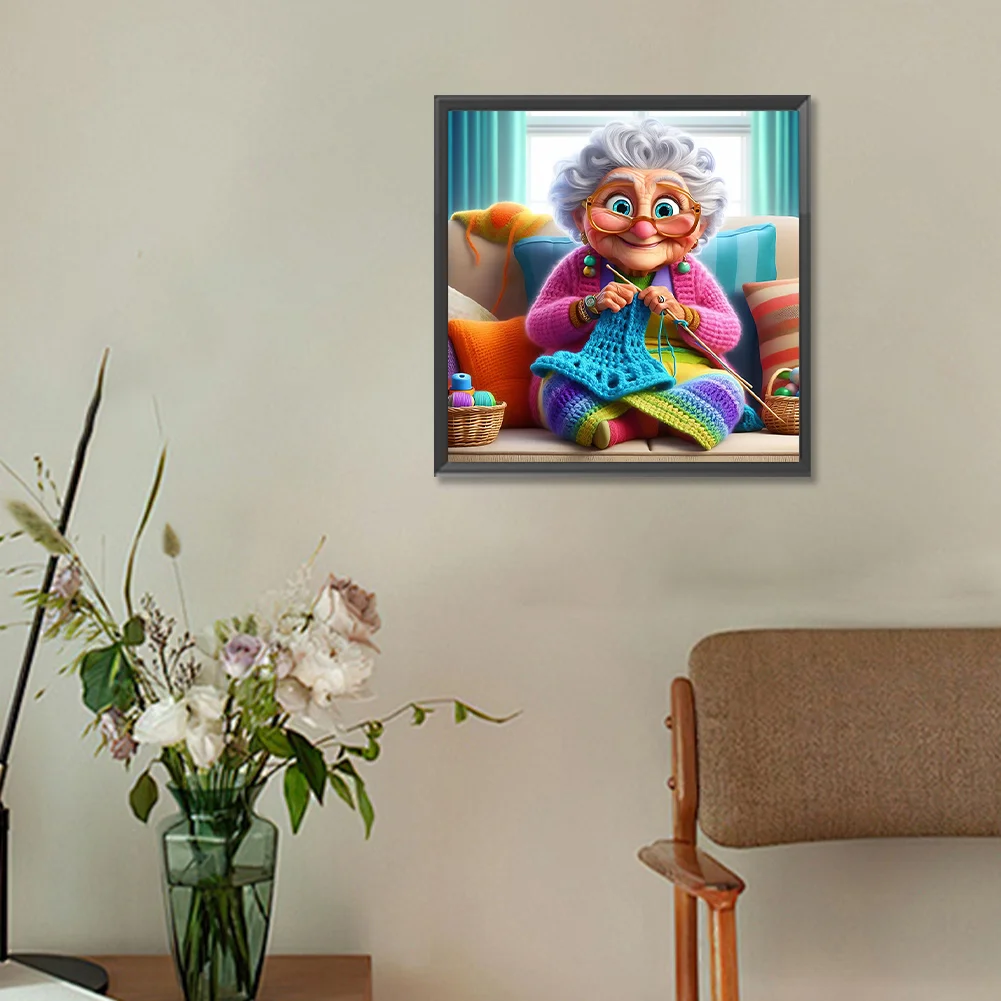 Diamond Painting - Full Round Drill - Grandma(Canvas|30*30cm)