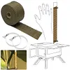 Anti-Scald Camping Tent Stove Chimney Fireproof Ribbon with Adjustable Clamps