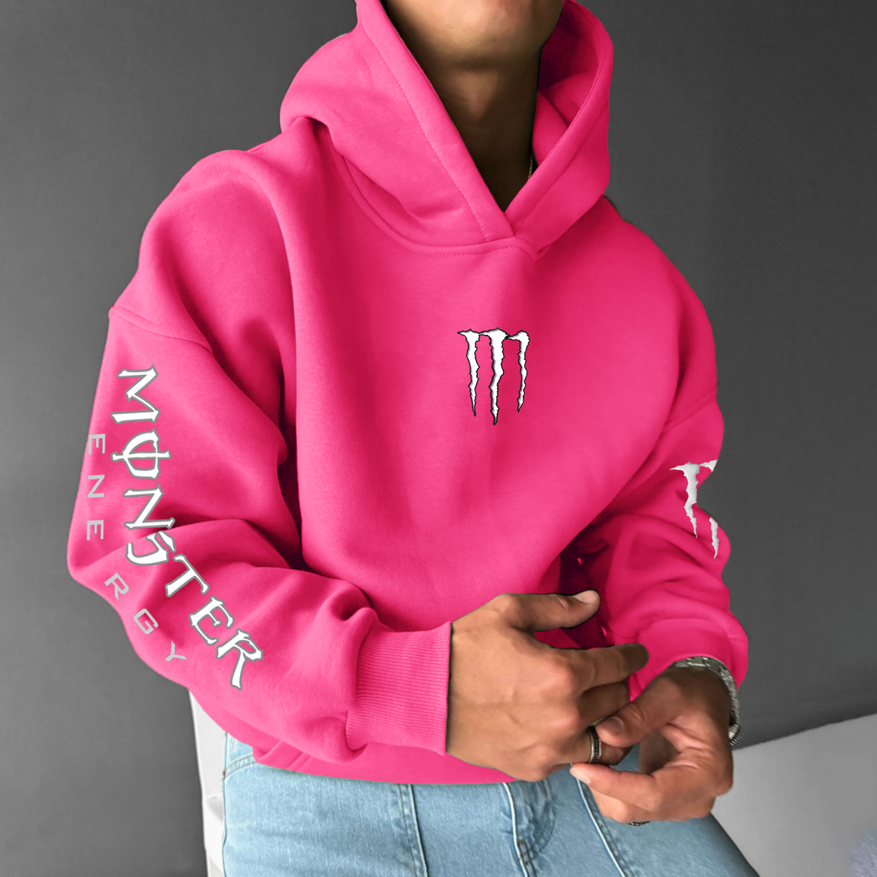 Monster energy hoodie online pink