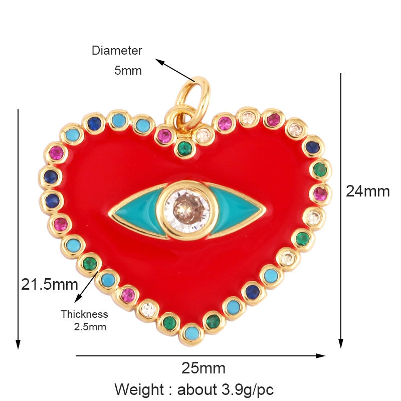 1 Piece Copper Devil’s Eye Pendant Jewelry Accessories