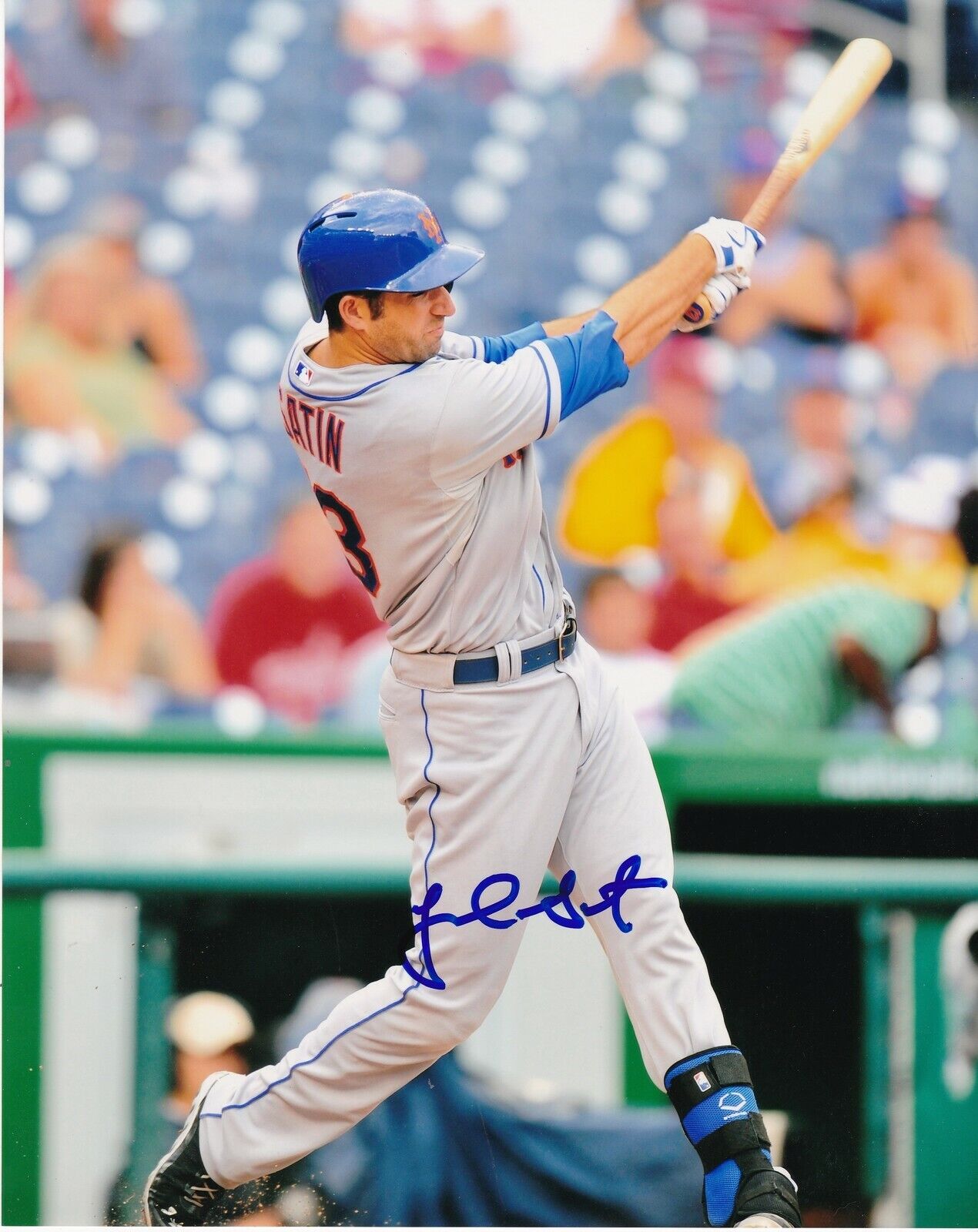 JOSH SATIN NEW YORK METS ACTION SIGNED 8x10