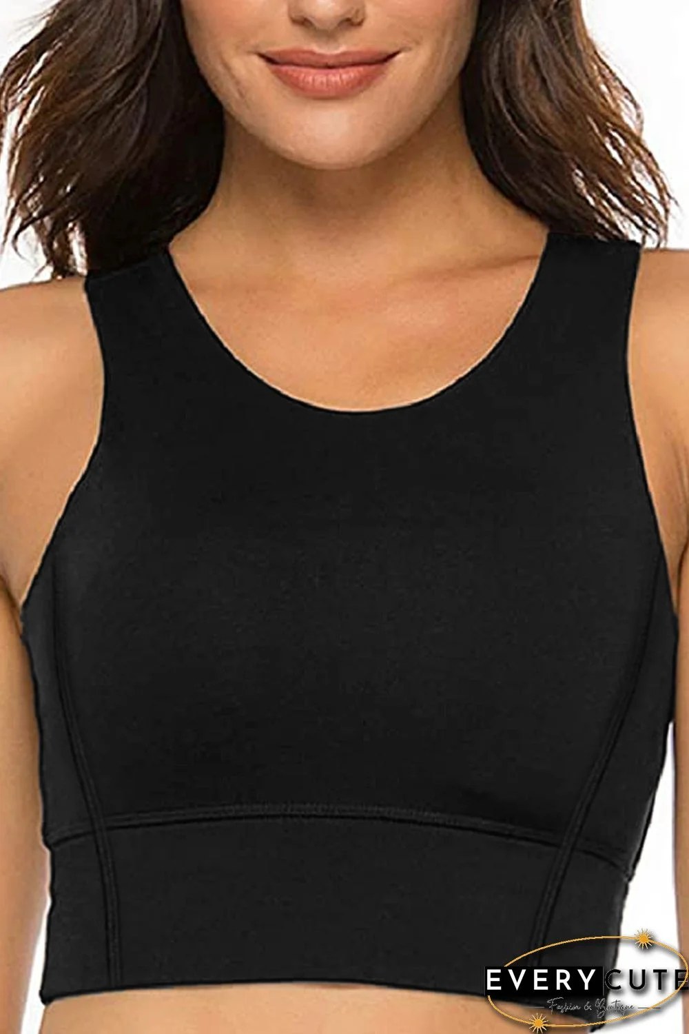 Black Wireless Performance Knitted Sports Bra