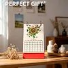 Sunflower Butterfly Diamond Art Monthly Flip Tabletop Calendar January 2027 - December 2027 Small Desktop Calendar Planner for Living Room Bedroom Office Desk Gift Giving