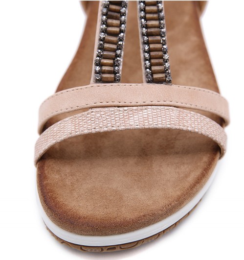 Women's Boho Beads Soft Sole Flat Sandals