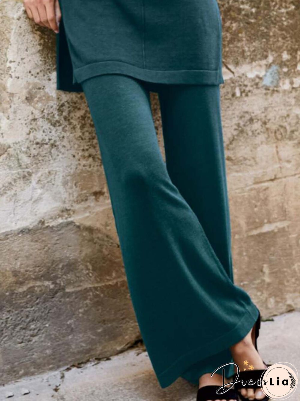 Jersey Plain Loose Casual Pants