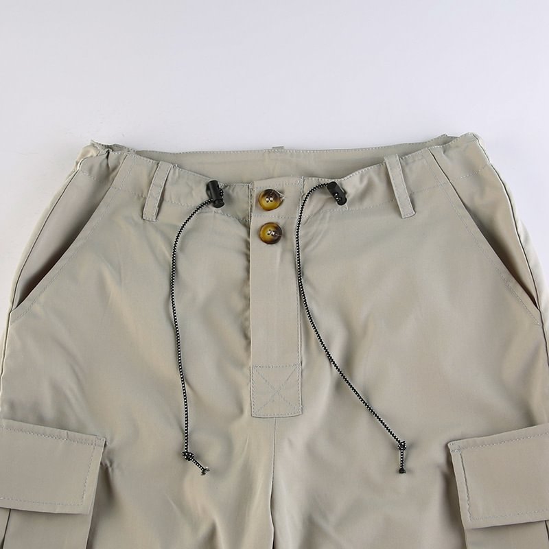 SIDE POCKET LOW RISE CARGO PANTS