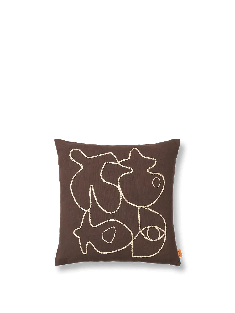 Figure Cushion - Coffee/Sand
