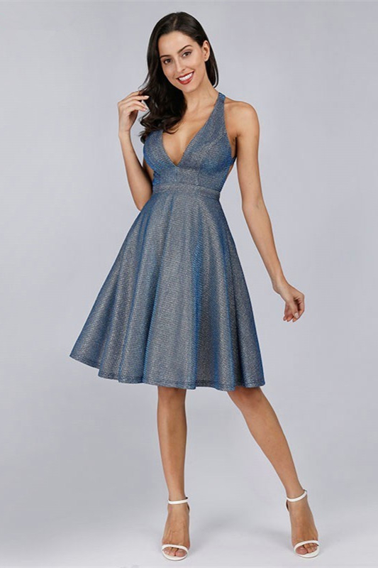 Bellasprom Sequins Short Homecoming Dress On Sale V-Neck Bellasprom