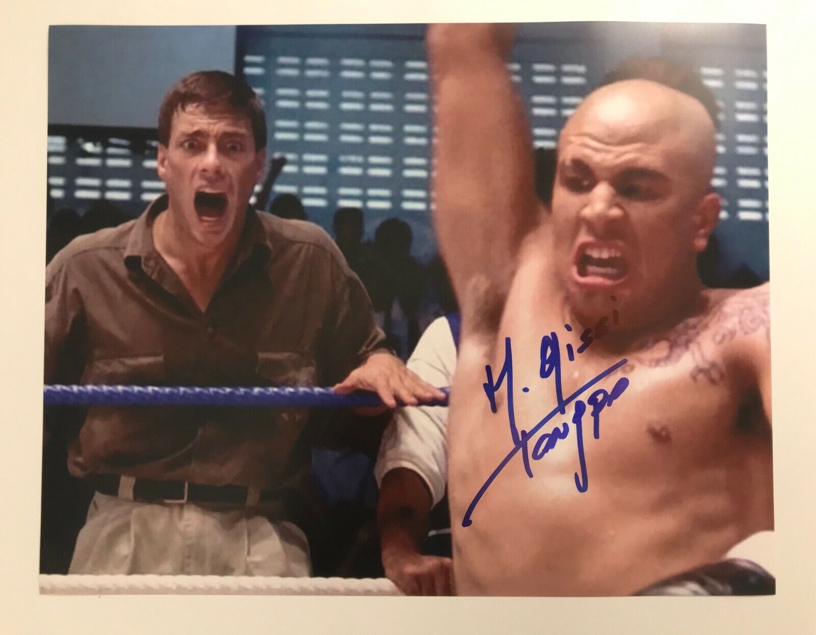 GFA Kickboxer Movie Tong Po * MICHEL QISSI * Signed 11x14 Photo Poster painting PROOF MH2 COA