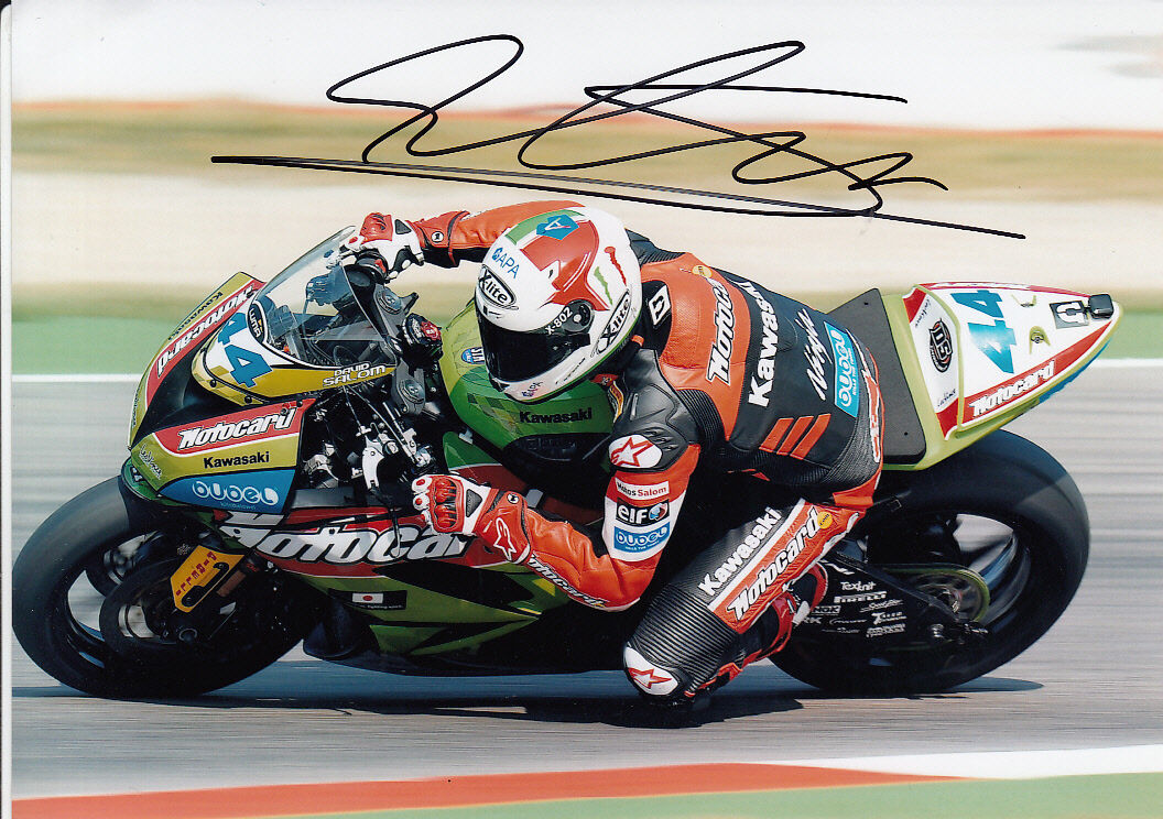 David Salom Hand Signed Kawasaki 7x5 Photo Poster painting WSBK 2.