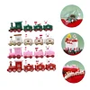 4 Pack Small Train Ornaments Christmas Train Ornaments Plastic Toys Kids Toys Train Mini Train Decorations Christmas Train Ornaments Car Models