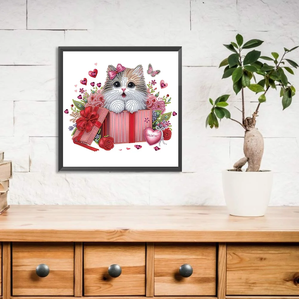 Special Shape Diamond Painting 30*30cm - Surprised Cat