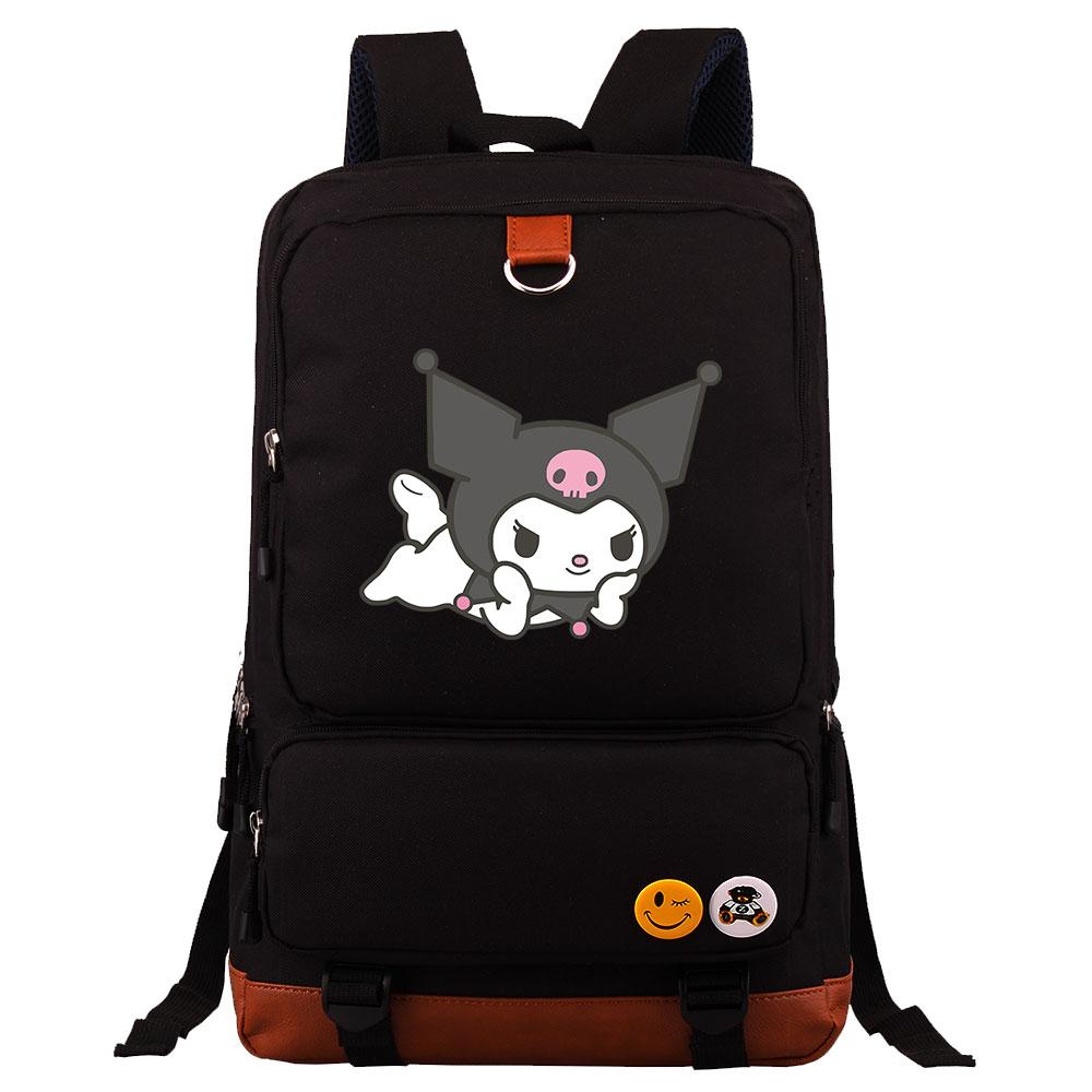 Mayoulove Kuromi Backpack Lightweight Design with Adjustable Straps for School and Outdoor Activities-Mayoulove