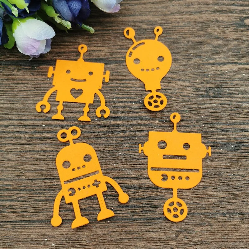 Robot combination Shaker Metal Cutting Dies Stencils For DIY Scrapbooking Decorative Embossing Handcraft Die Cutting Template