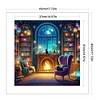 Study Room At Night-11CT Stamped Cross Stitch 45*45cm/17.72*17.72in