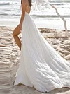 One-Shoulder Split-Side Wedding Maxi Dress