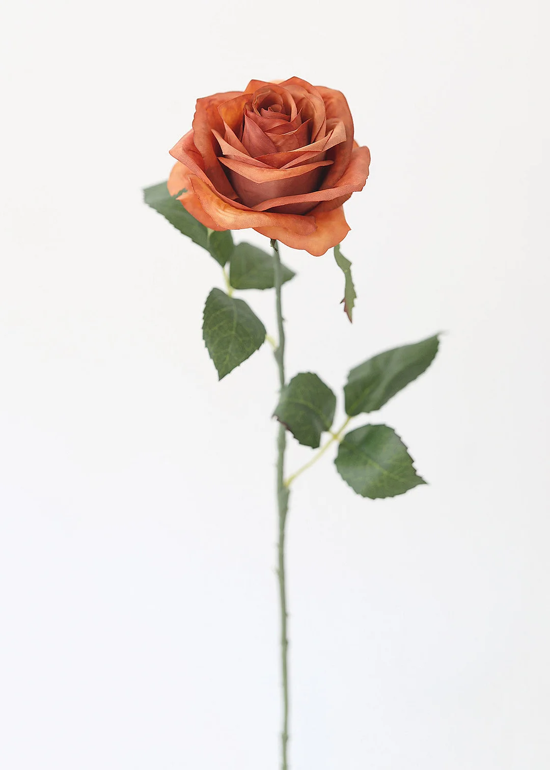 Fake Rose in Terracotta - 21.5"