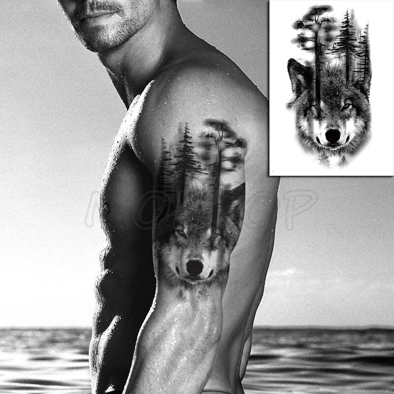 Temporary Tattoo Stickers Hands Together Peace Cross Fake Tatto Waterproof Tatoo Back Leg Arm Belly Big Size for Women Men Girl