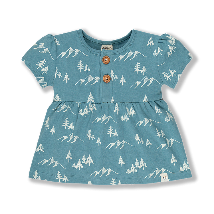 Timpanogos Print Short Sleeve Peplum Top