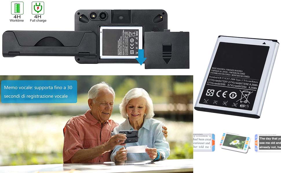 Portable Digital Video Magnifier Battery