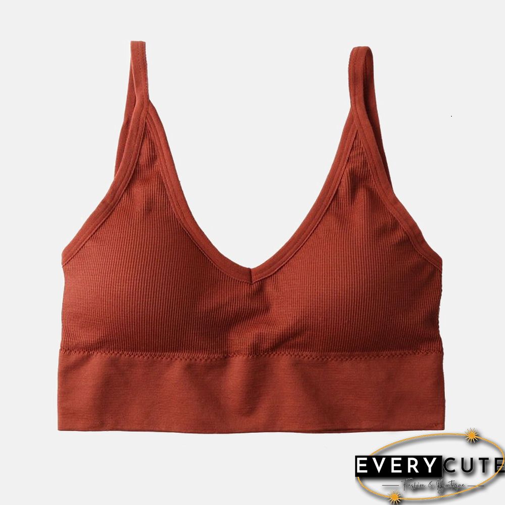 Seamless Underwear Shoulder Tank Top Vest Sleeveless Women Fashion Push-Up Cotton Fitness Comfortable Shirt Bra Large Size Tops