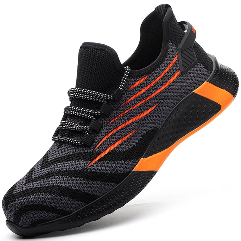 Men's Steel Toe Cap Puncture Proof Construction Lightweight Breathable Work Shoes 