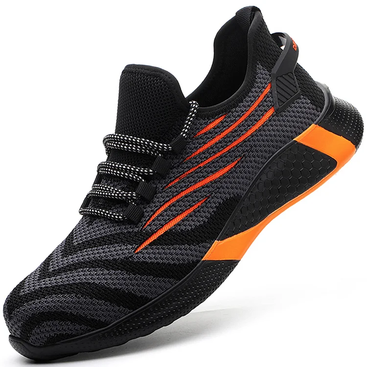 Men's Steel Toe Cap Puncture Proof Construction Lightweight Breathable Work Shoes