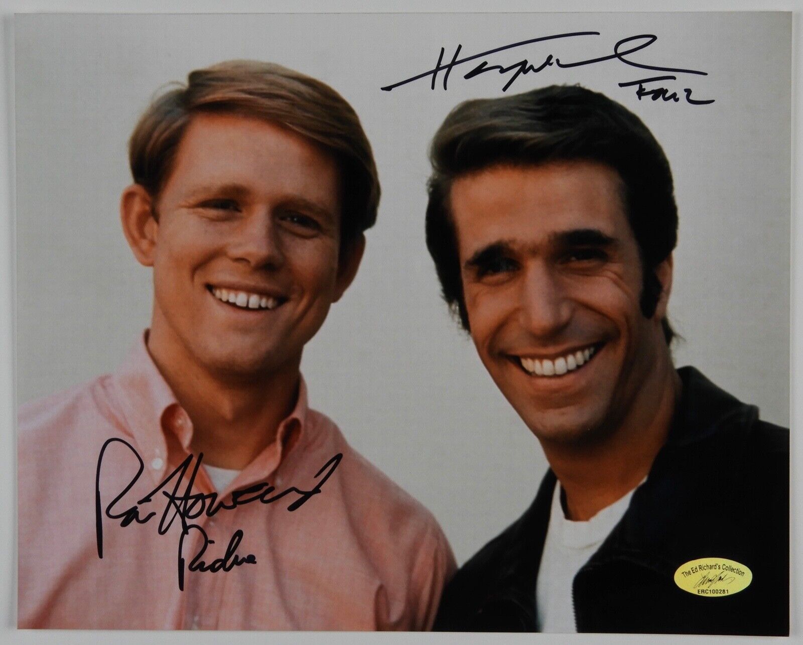 Ron Howard Henry Winkler Happy Days JSA signed autograph 8 x 10 Photo Poster painting