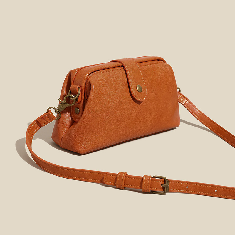 Merumote's Soft leather bag women's crossbody bag trendy high-end gold shell bags-MERUMOTE