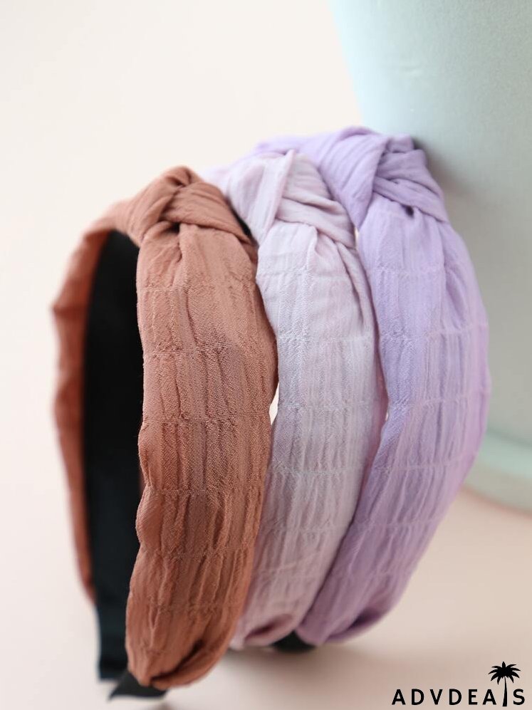 3pcs Knot Decor Wide Headband