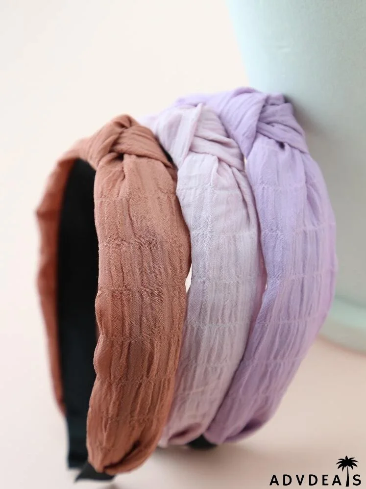 3pcs Knot Decor Wide Headband