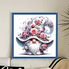 (US Only)Gnome Printed Cross Stitch Kit 40x40cm DIY 11CT Thread Art Needlework Home Decor