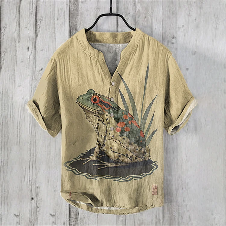 Japanese Frog Art Print Vintage Shirt