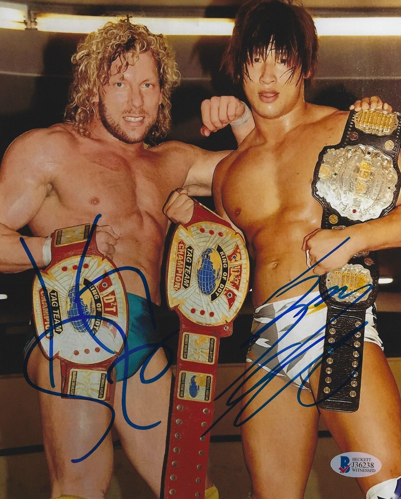 Kota Ibushi Kenny Omega Signed 8x10 Photo Poster painting BAS COA New Japan Pro Wrestling WWE 5