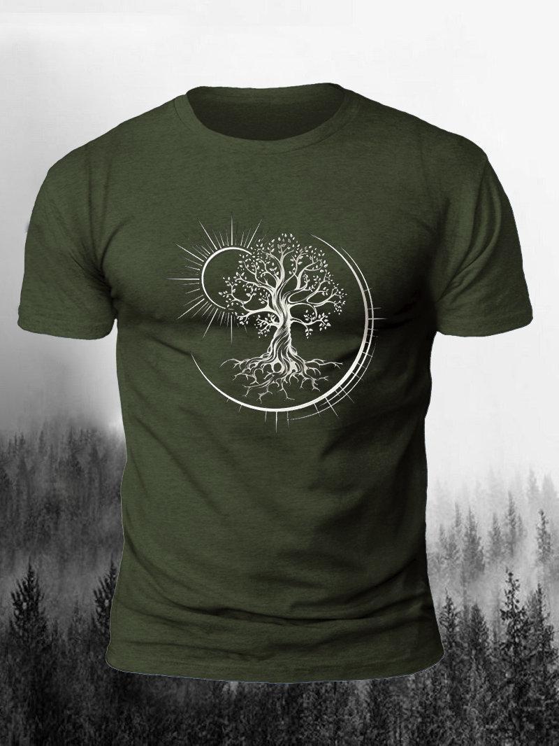 Tree Of Life On The Arc Print Short Sleeve Men's T-Shirt