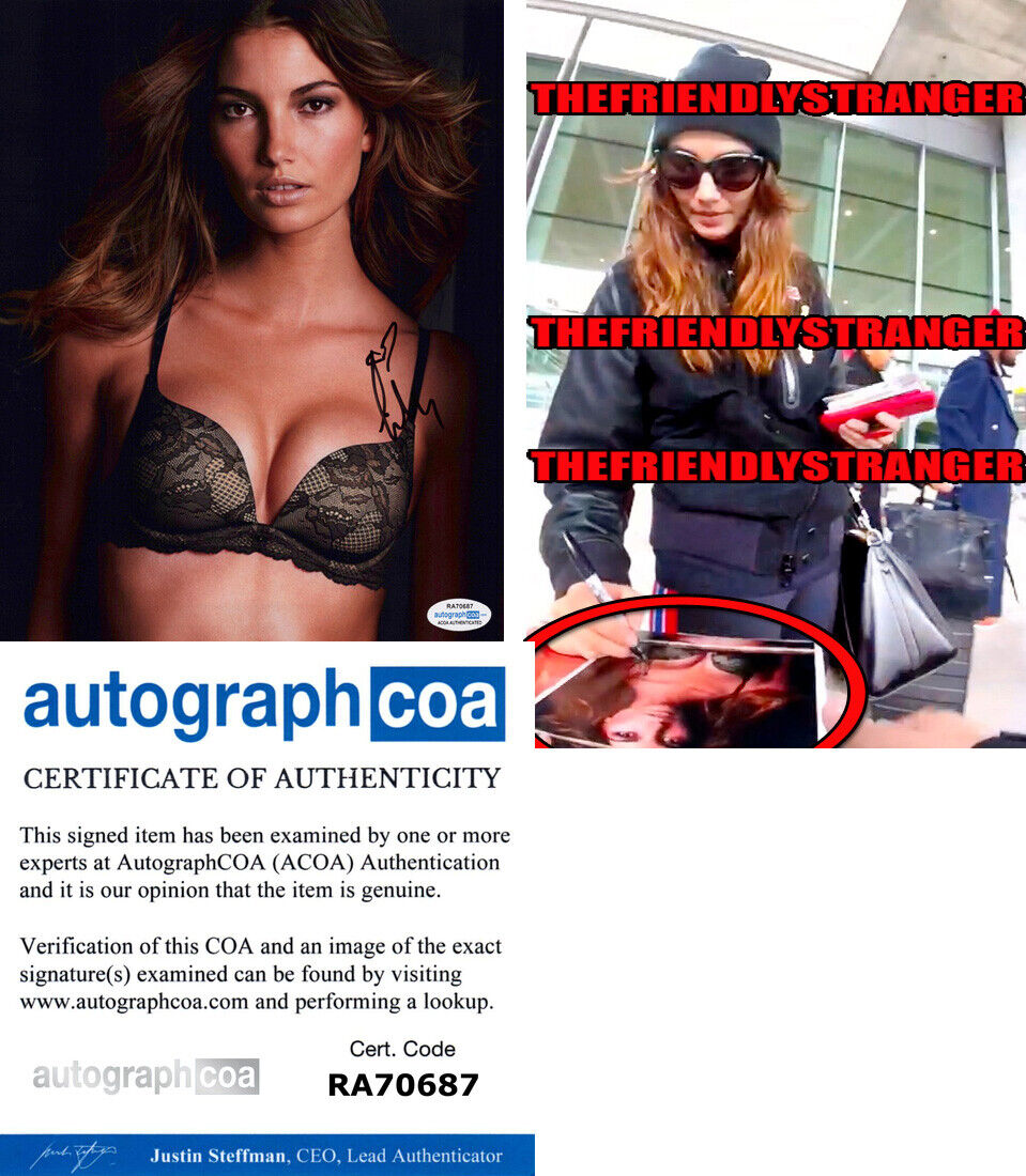 LILY ALDRIDGE signed Autographed 8X10 Photo Poster painting d PROOF - SEXY Hot VS SI Model ACOA