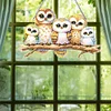 Diamond Painting Acrylic Owl Family Hanging Pendant Home Windows Decor