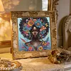 Floral Butterfly Black Lady Special Shaped 5D DIY Partial Drill Diamond Art Kit 30x30cm Diamonds Dots Gem Art Kits for Adults Home Decor