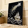 DIY Pearl Painting Sea for Home Wall Decor with Frame(40x30cm)