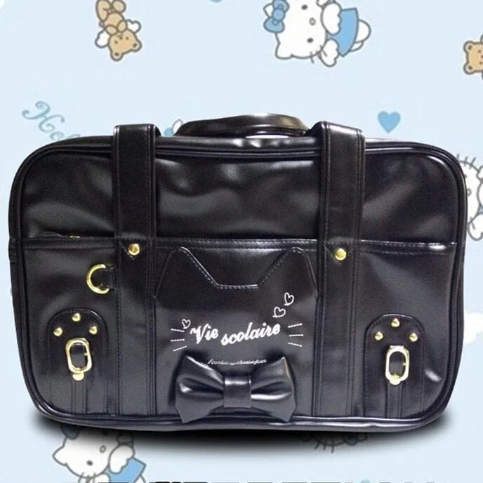 Black/Brown Kawaii Kitty Shoulder Bag SP179343