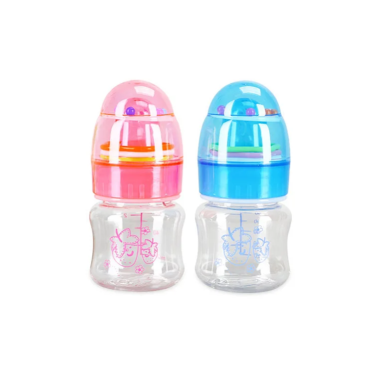 Realistic Pink and Blue Bell Cap Baby Bottle Accessories Set of 2 Pieces for Reborn Baby🍼