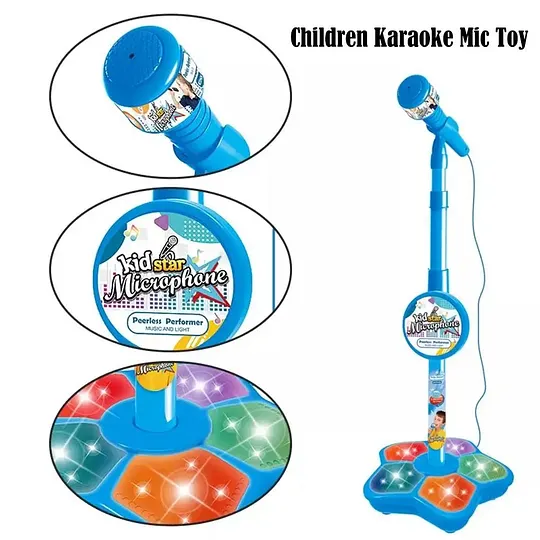 Microphone Sans Fil Karaoké,Micro Karaoke Enfant Avec Lumières Led De