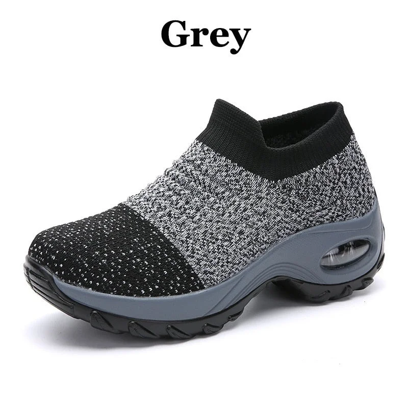 Spring Women Sneakers Shoes Autumn Flat Slip on Platform Tenis for Women Breathable Mesh Sock Sneakers Shoes Zapatos De Mujer