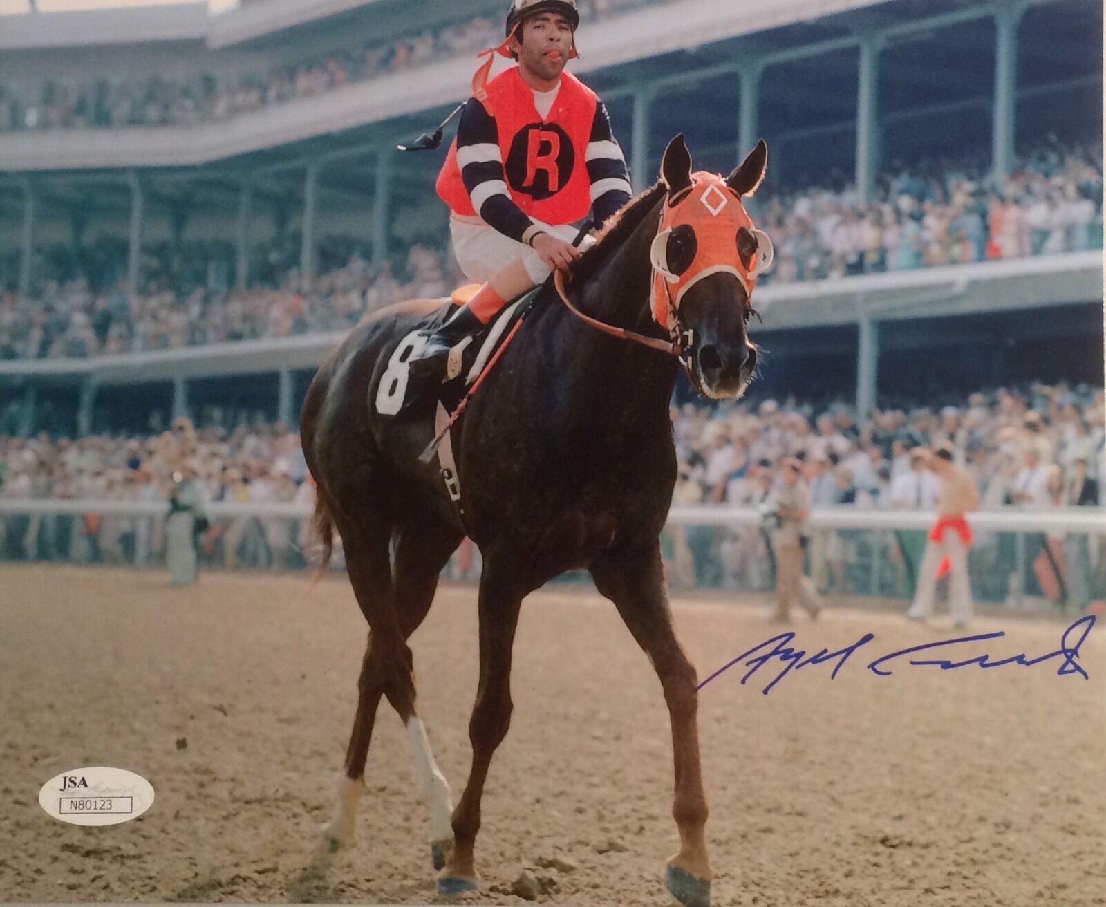 Angel Cordero Jr. Hall Of Fame Jockey Autographed 8x10 w/ JSA COA