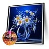 Glow-In-The-Dark Blumen - Rundbohrer Diamond Painting - 30*30cm