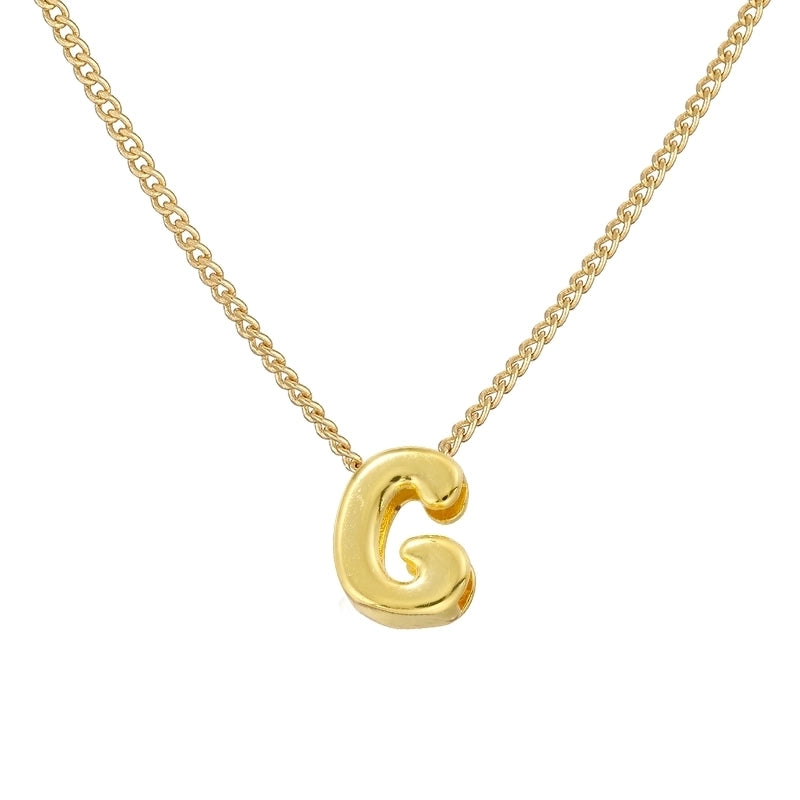 Copper 18K Gold Plated Letter Necklace