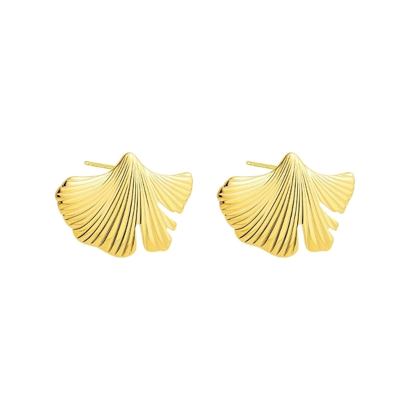 1 Pair Exaggerated Beach Tropical Leaf 304 Stainless Steel Ear Studs